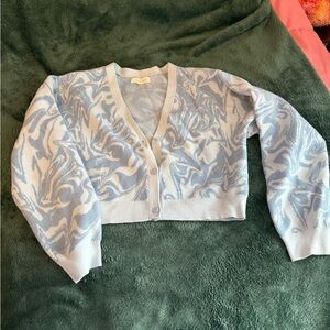 Blue Patterned Women's Sweater